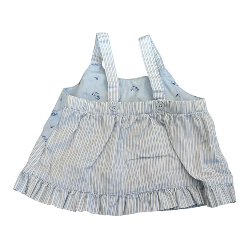 Carter’s Baby Blue Striped Floral Butterfly Tank Top - Picture 2 of 4